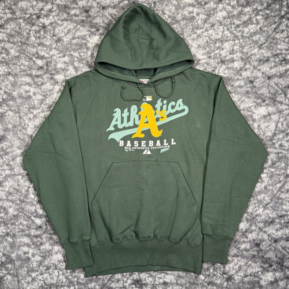 Oakland A’s Athletic Majestic Hoodie Mens M MLB Authentic Collection 2007 Green